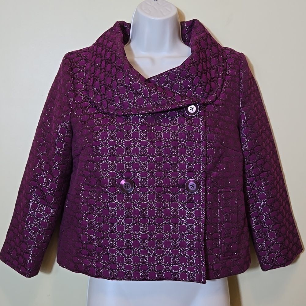 Isaac Mizrahi for Target Cropped Blazer Jacket 8 Office Career Business Casual